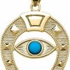 Online Claddagh Gold Elegant 10K Yellow Gold Evil Eye Protection Horse Shoe Good Luck Pendant