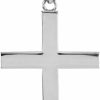 New Religious Jewelry by FDJ Solid 925 Sterling Silver Greek Cross Charm Pendant