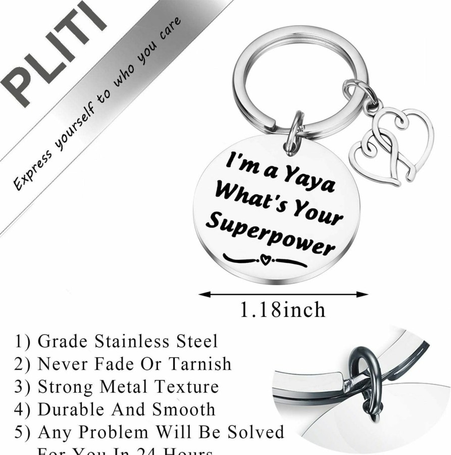 Hot PLITI Pliti Yaya Gifts Grandma To Be Gifts New Grandparents Jewelry Yaya Mothers Day Gifts From Granddaughter