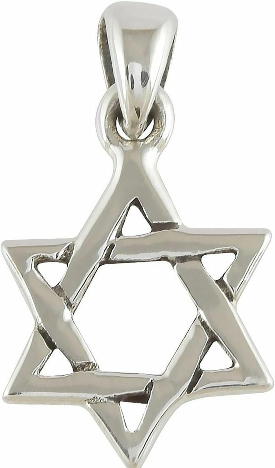 New AJDesign Ajdesign 925 Sterling Silver Classic Simple Uni Jewish Star Of David Pendant