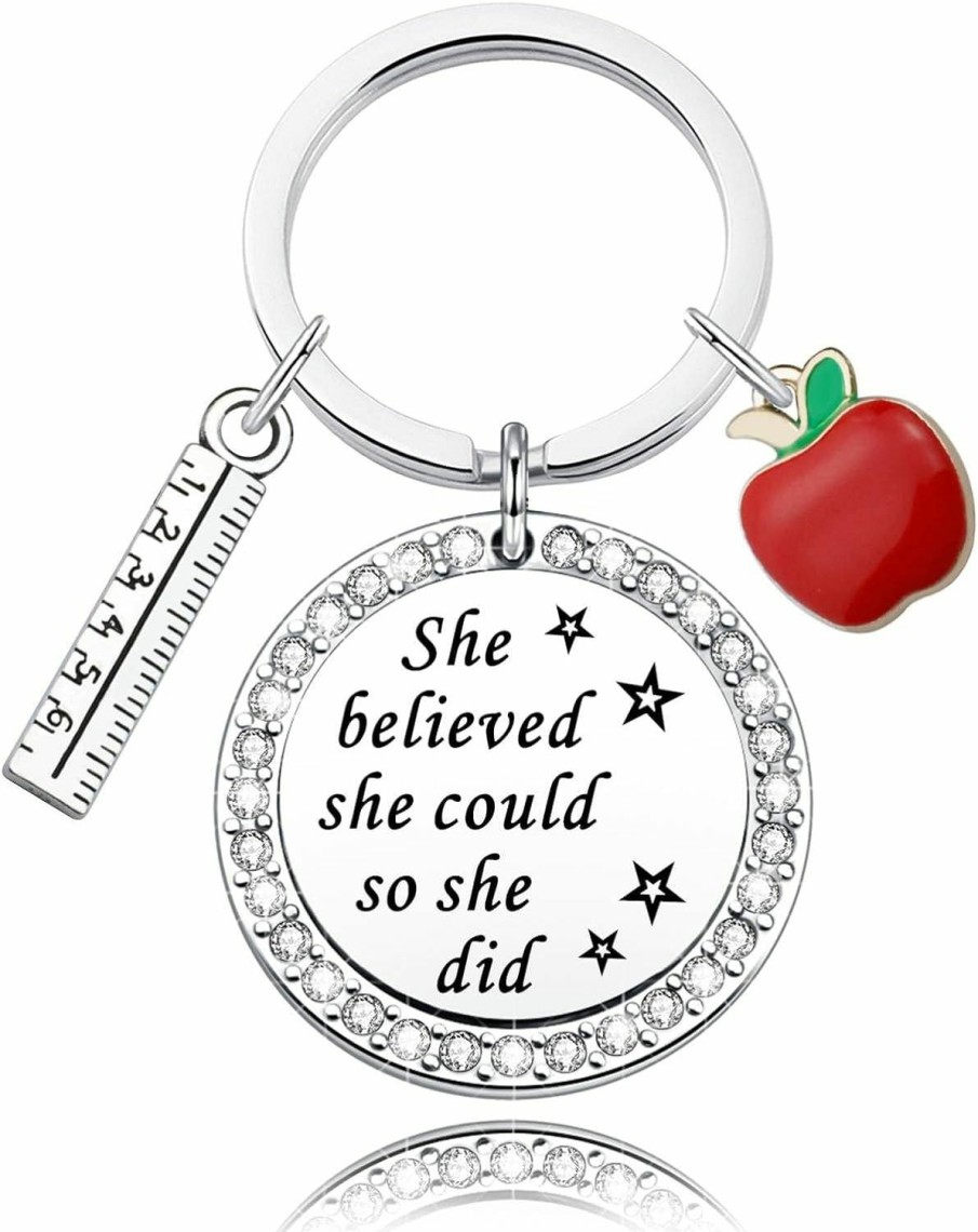 Hot Generic Teacher Gift She Believed She Could So She Did Keychain Teacher Graduation Gifts New Teacher Gifts Teachers' Day Gifts