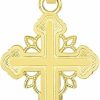 Clearance Jewelry America Jewelry America 14K Yellow Gold Dainty Greek Orthodox Cross Charm Pendant