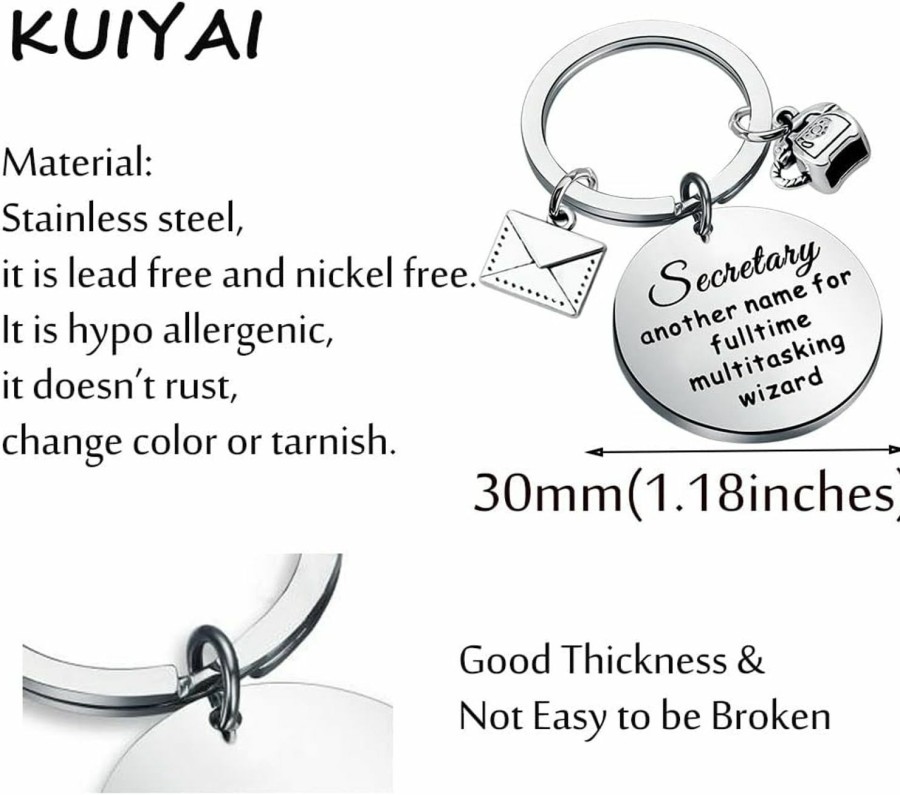 Best KUIYAI Kuiyai Secretary Keychain Secretary Staff Gift Office Worker Gift Receptionist Gift Secretary Retirement Gift