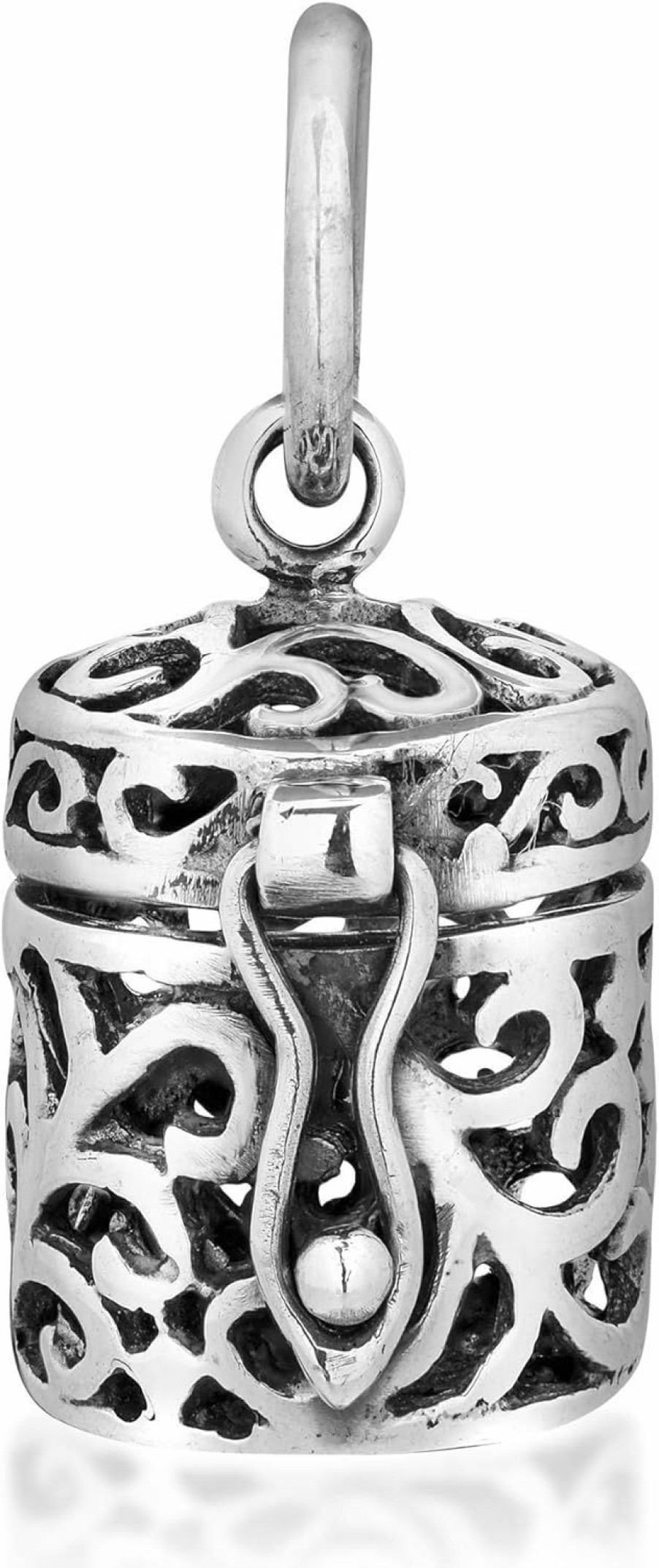 Online AeraVida Aeravida See Through Filigree Ornate Prayer Box .925 Sterling Silver Pendant | Sterling Silver Storage Keepsake Charm | Cremation Pendant Jewelry For Ashes | Jewelry Gift For Women