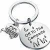 Online FOTAP Fotap Camping Keychain Off To The Campsite Keychain Camping Lover Gift Camper Travel Gift Rv Camper Gift Camping Theme Gift