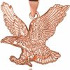 Clearance Claddagh Gold Solid 14K Gold Soaring Bald Eagle Freedeom Pendant (Size Small/Large)