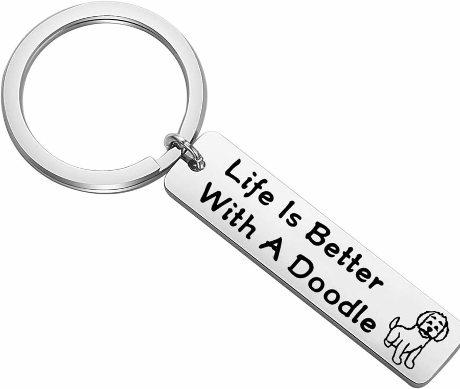 Online FEELMEM Feelmem Dog Lover Gifts Life Is Better With A French/Bulldog/Pitbull/Dachshund/Beagle Keychain Dog Owner Gifts