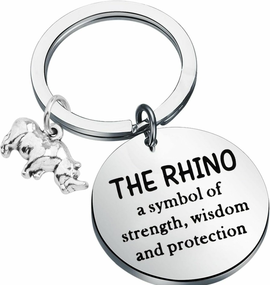 Online KUIYAI Rhinoceros Gift Rhino Lovers Gift Rhino Keeper Gift Spirit Animal Gift Rhino A Symbol Of Strength Wisdom Protection Keychain