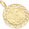 New The World Jewelry Center The World Jewelry Center 14K Real Yellow Gold Religious Baptism Charm Pendant - 2 Different Size Available