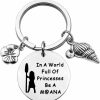 Online ENSIANTH Ensianth In A World Full Of Princesses Be A Moana Keychain Princesses Keychain Funny Moana Gift