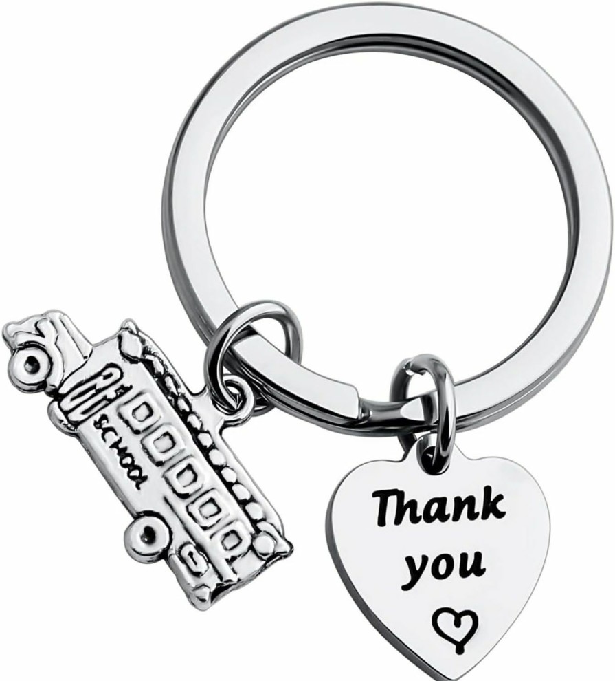 Clearance FUSTMW Fustmw Thank You Gift For School Bus Driver Keychain Appreciation Gift End Of The School Year Gift