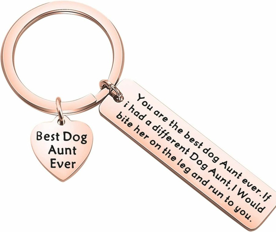 Best ENSIANTH Ensianth Dog Aunt Gift Best Dog Aunt Ever Keychain Special Aunt Gift Dog Lover Gift