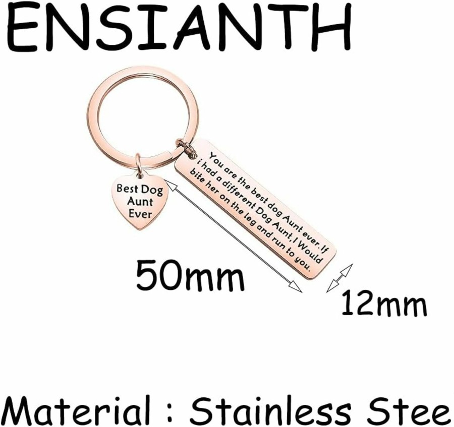 Best ENSIANTH Ensianth Dog Aunt Gift Best Dog Aunt Ever Keychain Special Aunt Gift Dog Lover Gift