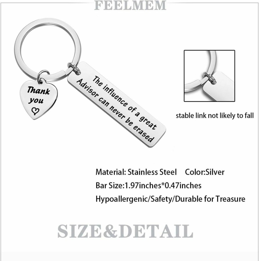 Clearance FEELMEM Feelmem Advisor Gift Counselor Gift Advisor Appreciation Keychain For Teacher