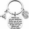 Best FEELMEM Feelmem Baseball Gift Baseball Player Gift Behind You Keychain Baseball Mom Gift