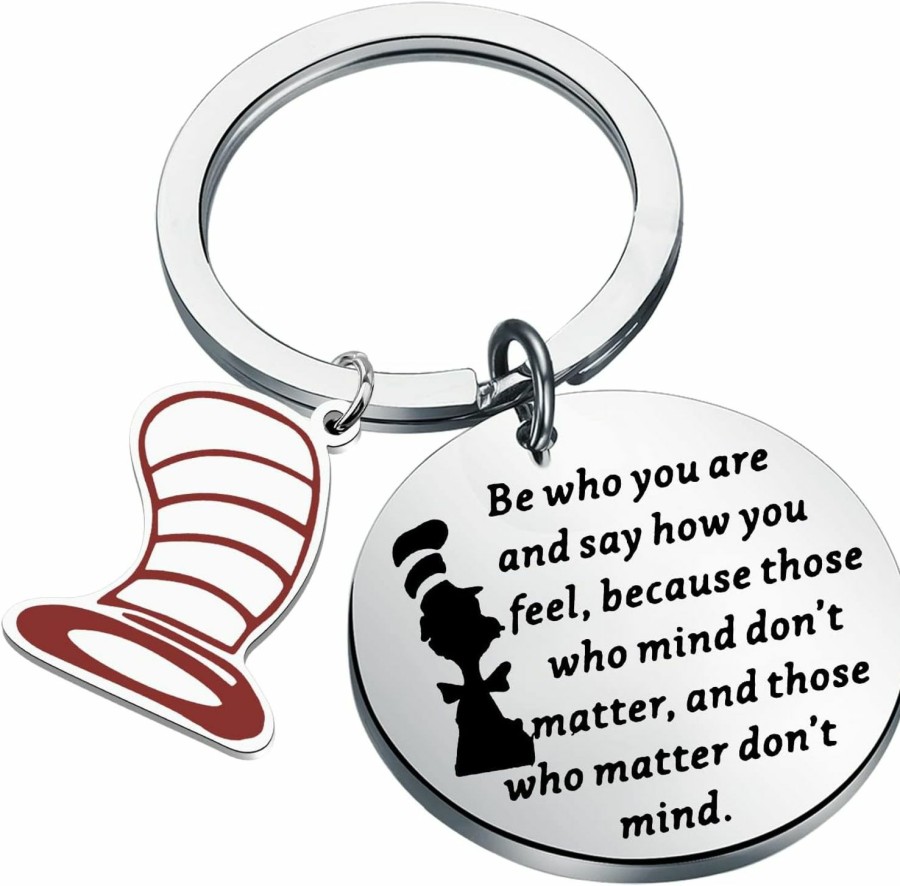 Hot BLEOUK Bleouk Dr Inspirational Keychain Seuss Teacher Thank You Gift Motivational Quote Gift