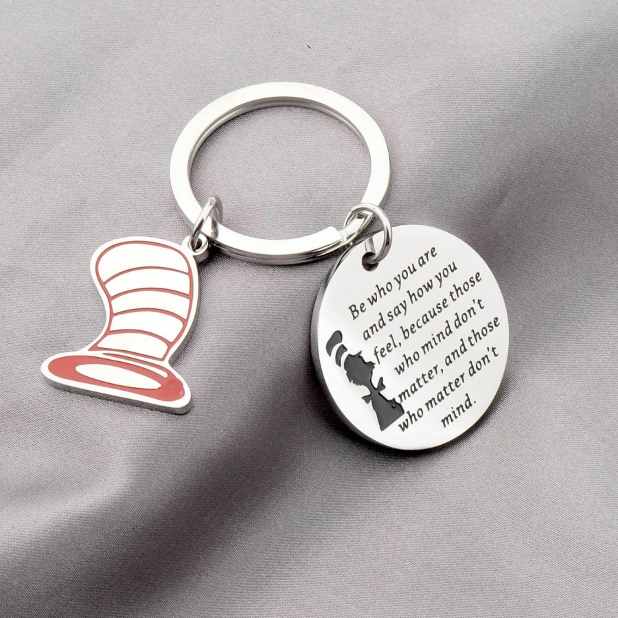 Hot BLEOUK Bleouk Dr Inspirational Keychain Seuss Teacher Thank You Gift Motivational Quote Gift