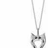 Best Jewelili Jewelili Star Wars Fine Jewelry Ahsoka Tano Women'S Pendant 1/6 Ct.Tw. Diamonds, Sterling Silver