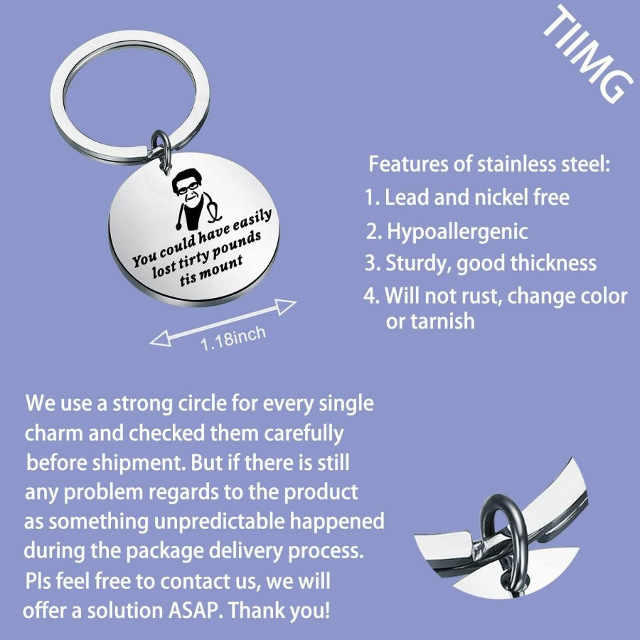 Hot TIIMG Tiimg Weight Loss Keychain Fitness Motivation Gifts Doctor Keychain Funny Gift For Men Women