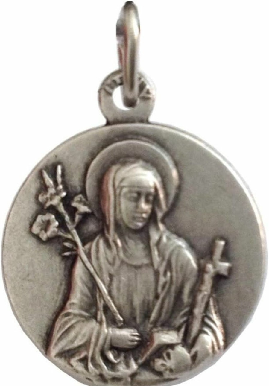 New I G J I G J Saint Catherine From Siena Silver Medal - The Patron Saints Medals