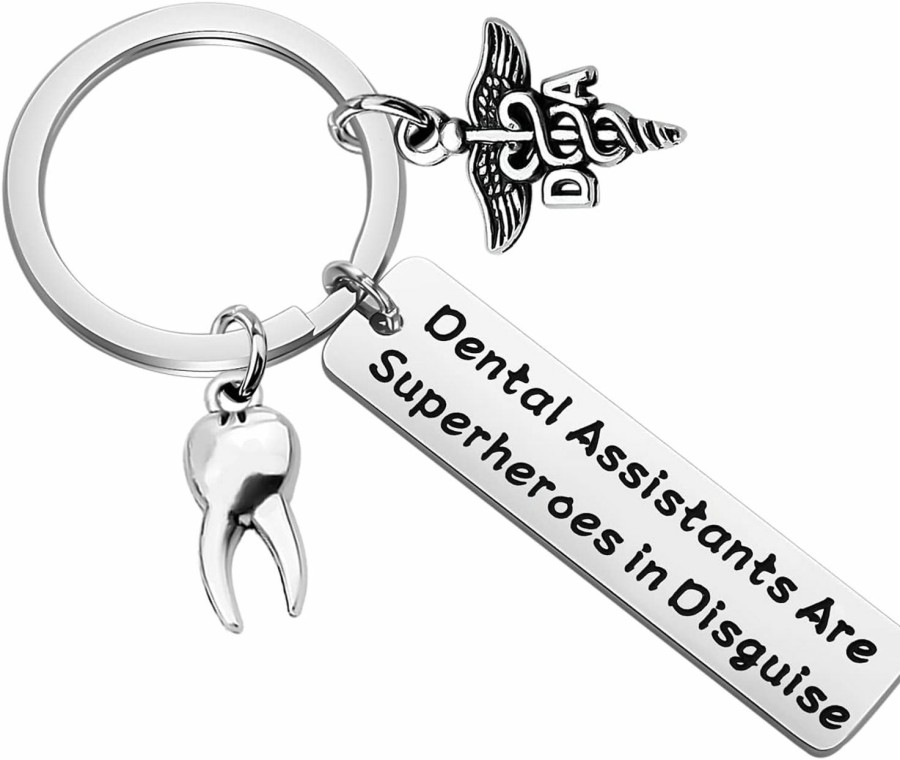 Clearance Lywjyb Birdgot Lywjyb Birdgot Dental Assistant Keychain Dental Assistants Are Superheroes In Disguise Keychain Da Graduation Gift