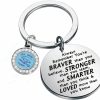 New SEIRAA Seiraa Zeta Amicae Sorority Keychain Greek Sorority Jewelry Always Remember You'Re Braver Than You Believed Key Chain