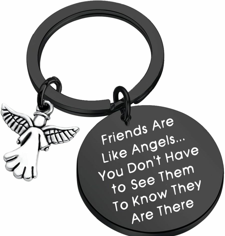 Wholesale FEELMEM Feelmem Best Friend Gift Friendship Keychain Friends Are Like Angels Jewelry