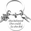 Clearance ENSIANTH Ensianth Dental Hygienist Gifts She Believed She Could So She Did Keychain Dentist Jewelry Graduation Gift For Dh