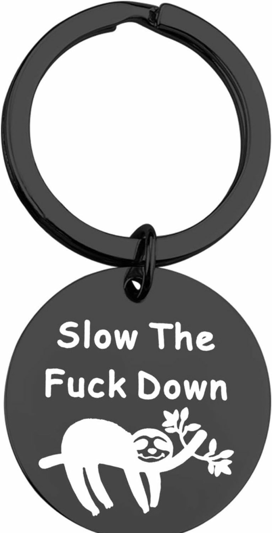 Online BLEOUK Bleouk Funny Sloth Gift Cute Animal Sloth Quote Keychain Slow The Fuck Down Sloth Lover Gift