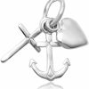 Hot Mimi Silver Mimi 925 Sterling Silver Faith Hope Charity - Heart Cross Anchor Charm Pendant