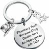 Hot FOTAP Fotap Pharmacy Tech Gift Pharmacy Tech Drug Dealer Isn'T Appropriate Keychain Future Pharmacist Gift Lab Week Gift