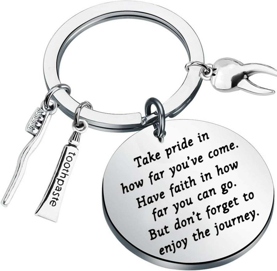 Best FUSTMW Fustmw Dentist Keychain Gifts Dental Hygienist Gift Dentist Assistant Gifts Dental Jewelry For Dh Dentist Inspirational Gifts