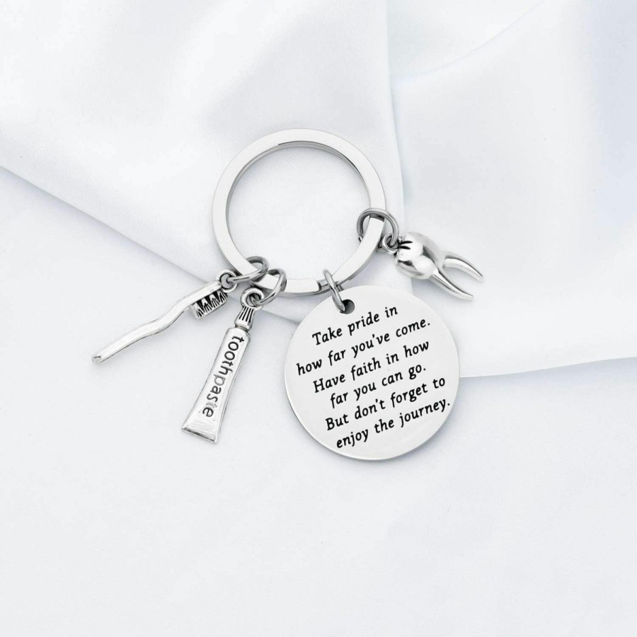 Best FUSTMW Fustmw Dentist Keychain Gifts Dental Hygienist Gift Dentist Assistant Gifts Dental Jewelry For Dh Dentist Inspirational Gifts