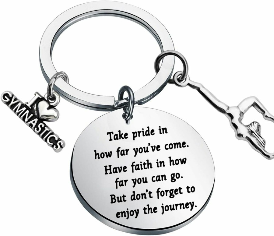 Best FUSTMW Fustmw Gymnast Gift Gymnastics Keychain Inspirational Gifts Gymnast Jewelry Gymnastics Class Gift Birthday Jewelry For Teens