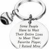 Hot BEKECH Bekech Sport Mom Gift Sport Dad Gift Some People Have To Wait Their Entire Lives Keychain