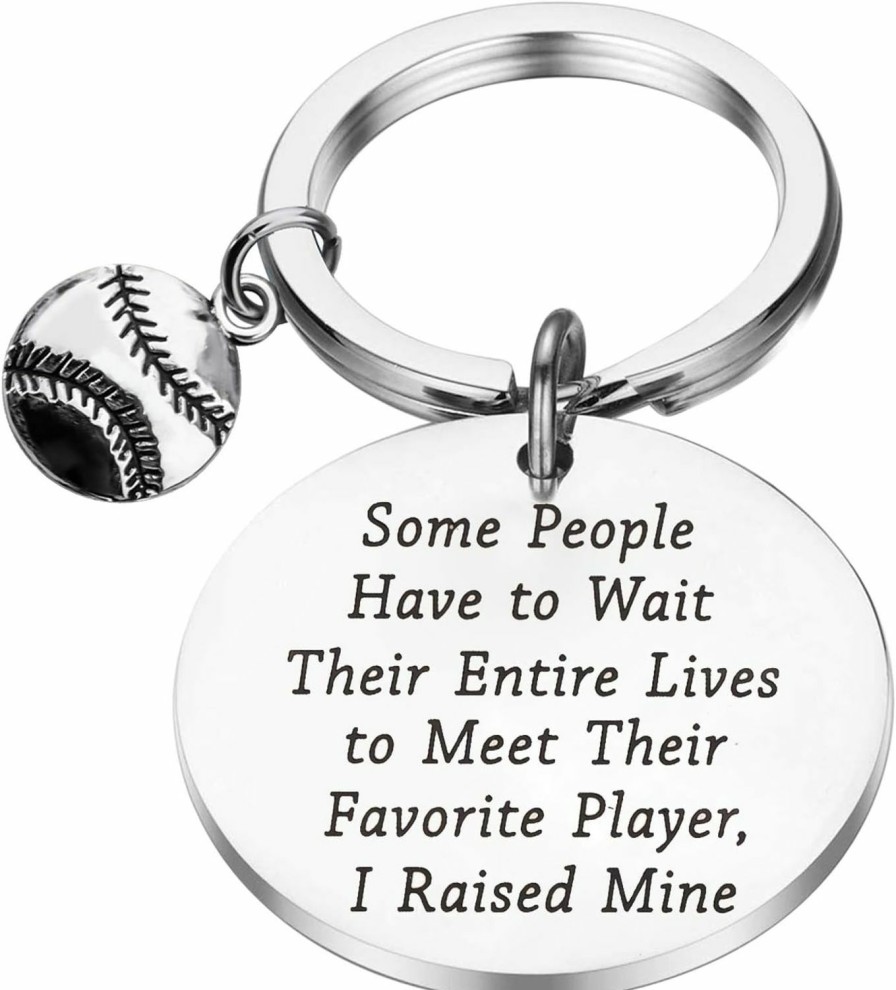 Hot BEKECH Bekech Sport Mom Gift Sport Dad Gift Some People Have To Wait Their Entire Lives Keychain