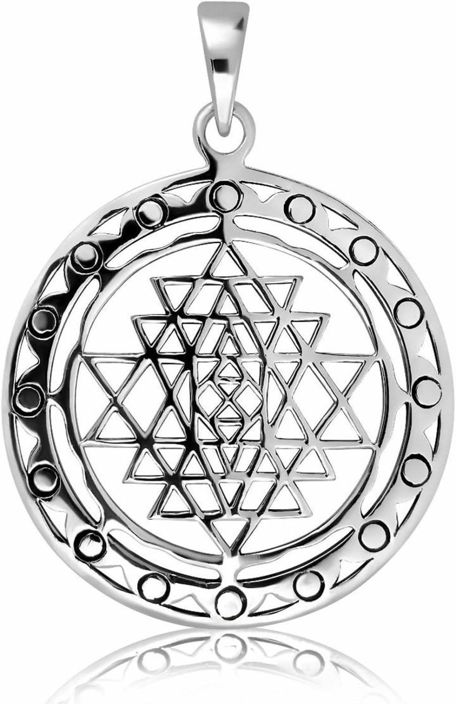 New W | S WITHLOVE SILVER Withlovesilver Sterling Silver Sri Yantra Sri Chakra Sacred Geometry Talisman Pendant