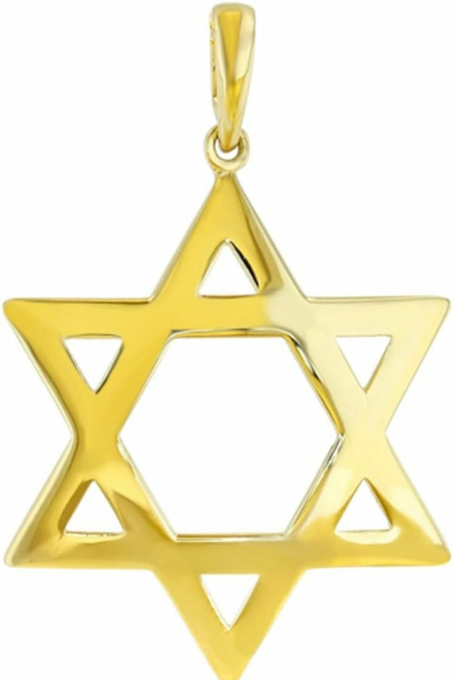 Hot Jewelry America Jewelry America 14K Yellow Gold Large Star Of David Pendant With High Polish