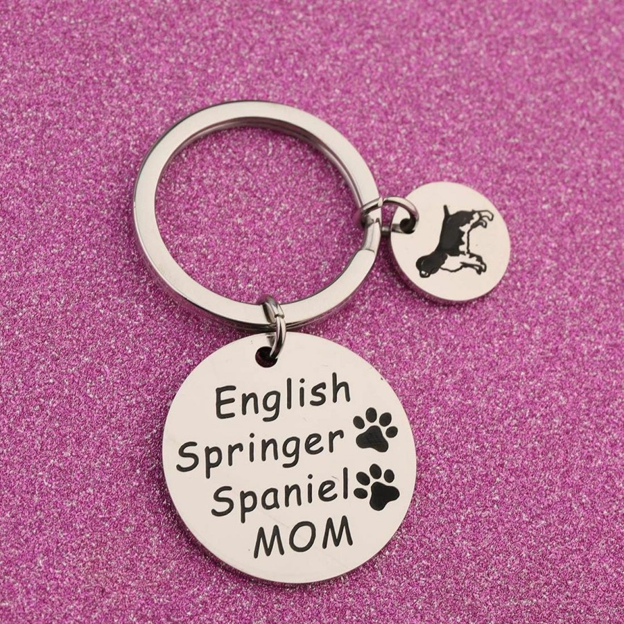 Clearance LQRI Lqri Dog Owner Gifts English Springer Spaniel Dog Mom Keychain Mom Of Dogs Jewelry Gift