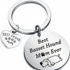 Clearance FUSTMW Fustmw Basset Hound Keychain Best Basset Hound Mom Ever Gifts Dog Mom Owner Basset Hound Gifts Dog Trainer Dog Lover Gifts