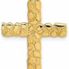 Best Diamond2Deal Diamond2Deal 14K Yellow Gold Nugget Cross Pendant For Women (L- 32 Mm W- 17.5 Mm)