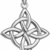 Hot Moonlight Mysteries Moonlight Mysteries Sterling Silver Celtic Quaternary Witches Knot Pendant