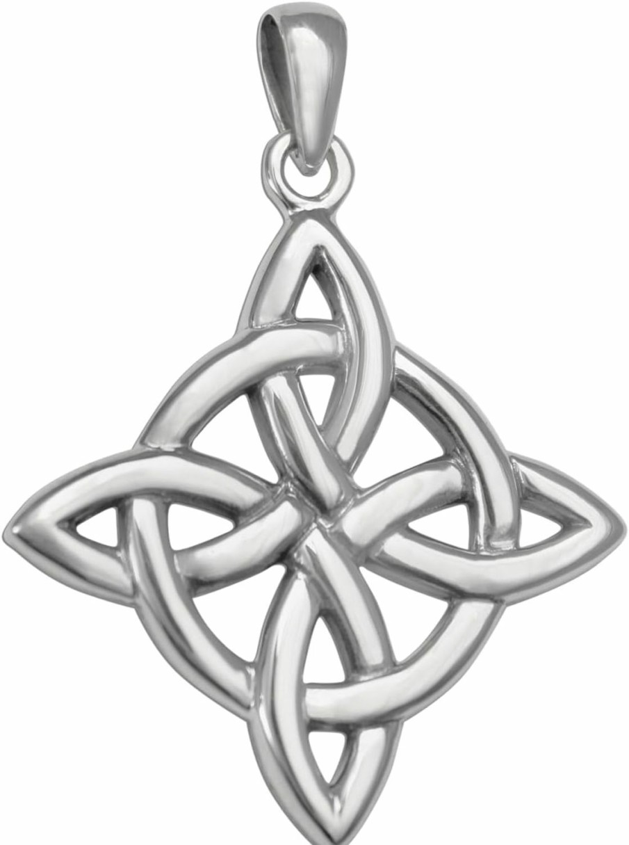 Hot Moonlight Mysteries Moonlight Mysteries Sterling Silver Celtic Quaternary Witches Knot Pendant