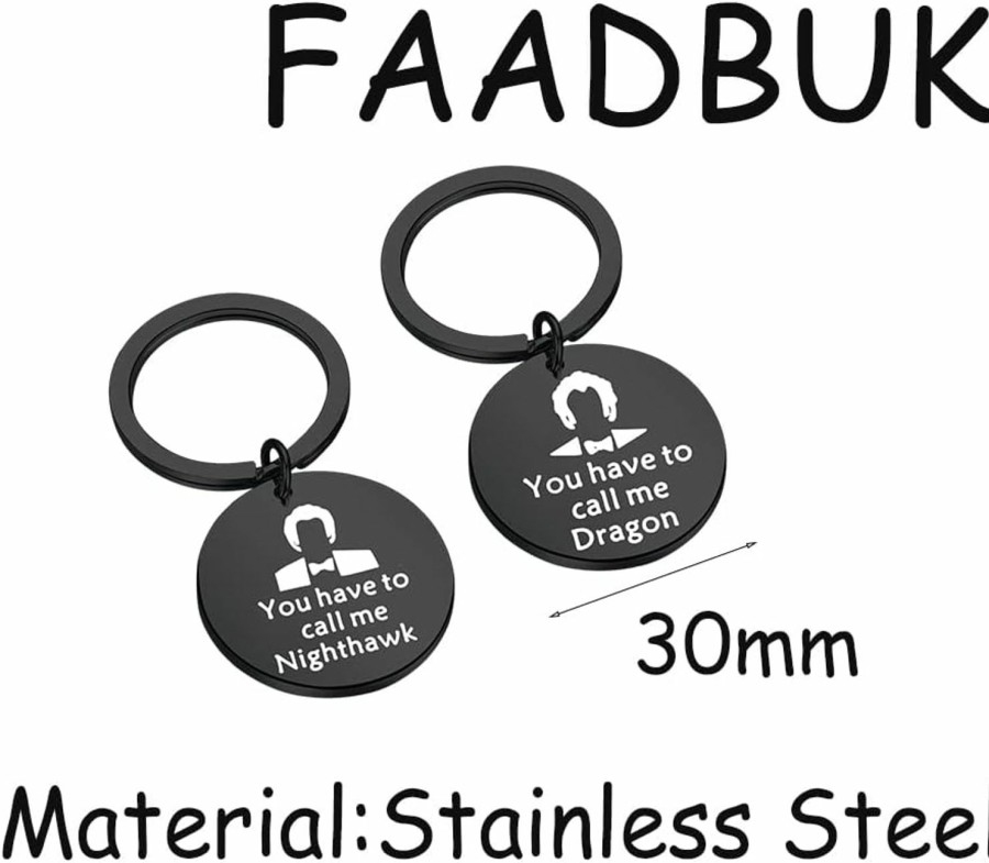 Clearance FAADBUK Faadbk Step Brothe Inspired Gift Best Friends Keychain You Have To Call Me Nighthawk/Dragon