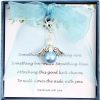 New QqzsJewls Qqzsjewls Something Blue For Bride To Be On Wedding Gifts Bridal Angel Bouquet Garter Charm From Mom Dad Grandma Sister Friends