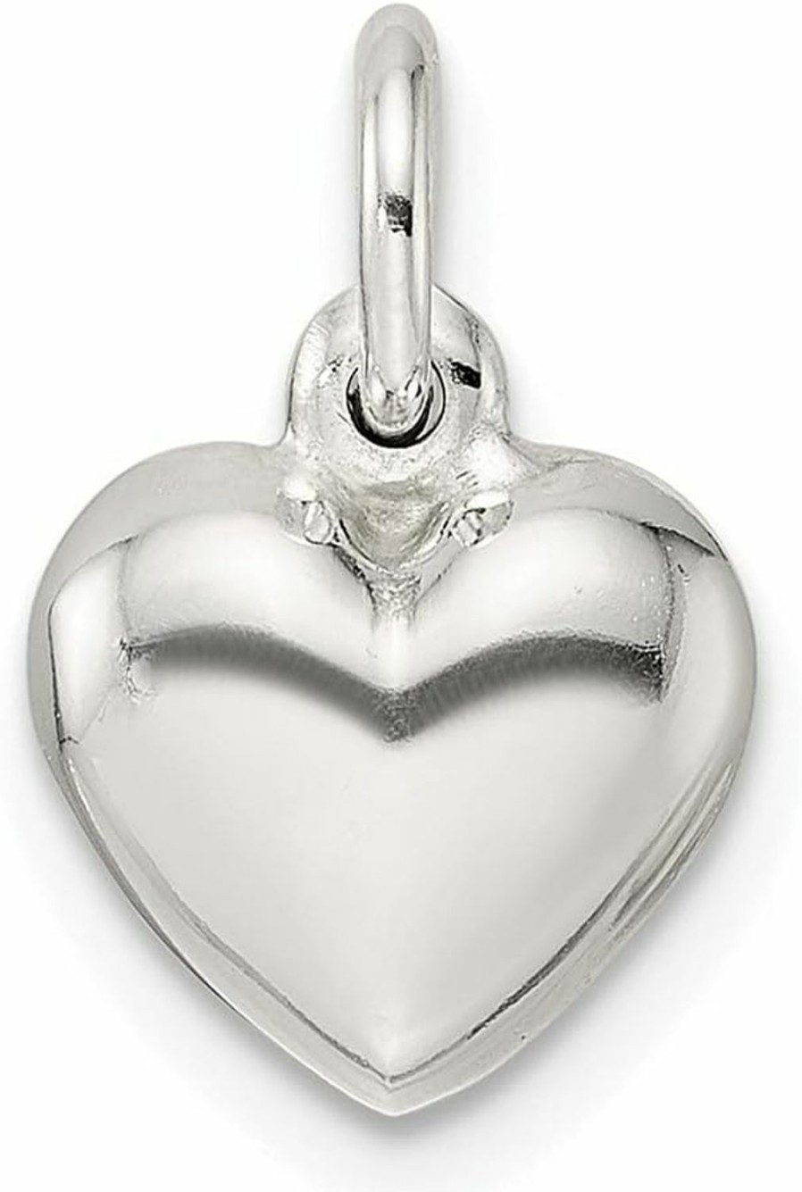 Hot Auriga Fine Jewelry Auriga Fine Jewelry 925 Sterling Silver Puffed Heart Charm Pendant (L-16.33Mm, W-9.9Mm) Gift For Women