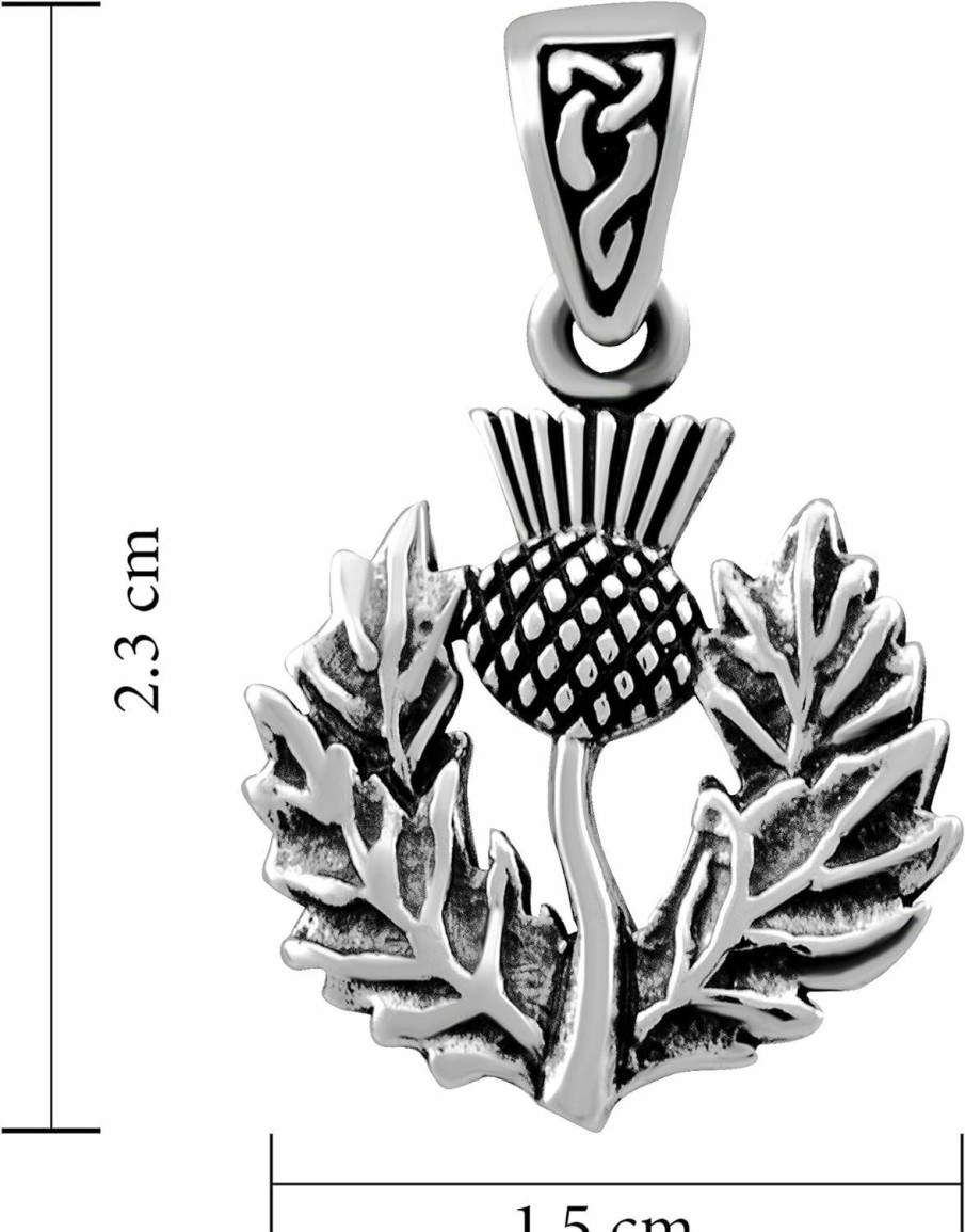 Online W | S WITHLOVE SILVER Withlovesilver Sterling Silver 925 Charm Classic Scottish Style Thistle With Celtic Bale Pendant