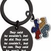 Clearance Lywjyb Birdgot Lywjyb Birdgot Autism Awareness Gift Autism Puzzle Piece Jewelry Keychain