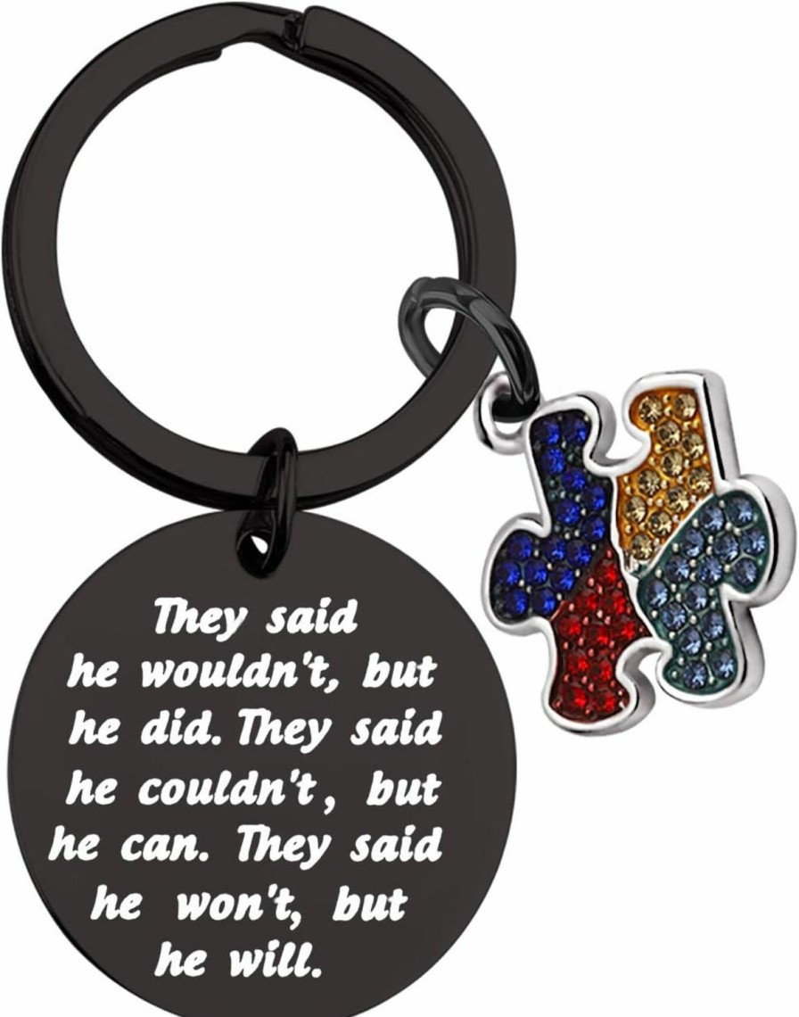 Clearance Lywjyb Birdgot Lywjyb Birdgot Autism Awareness Gift Autism Puzzle Piece Jewelry Keychain