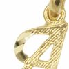 Clearance Ice on Fire Jewelry Dainty 10K Real Solid Gold Initial Charm Pendant Available In Other Letters, Alphabet Letter Jewelry Small In Size (A)